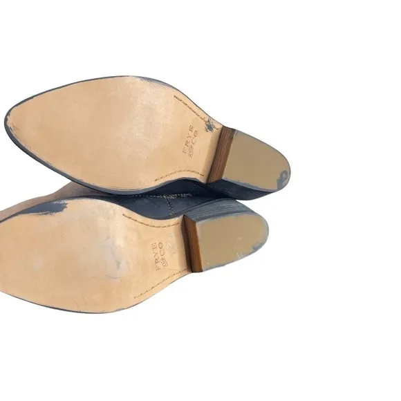Frye Roxie Slip-On Leather Block Heel Mules – Size 6