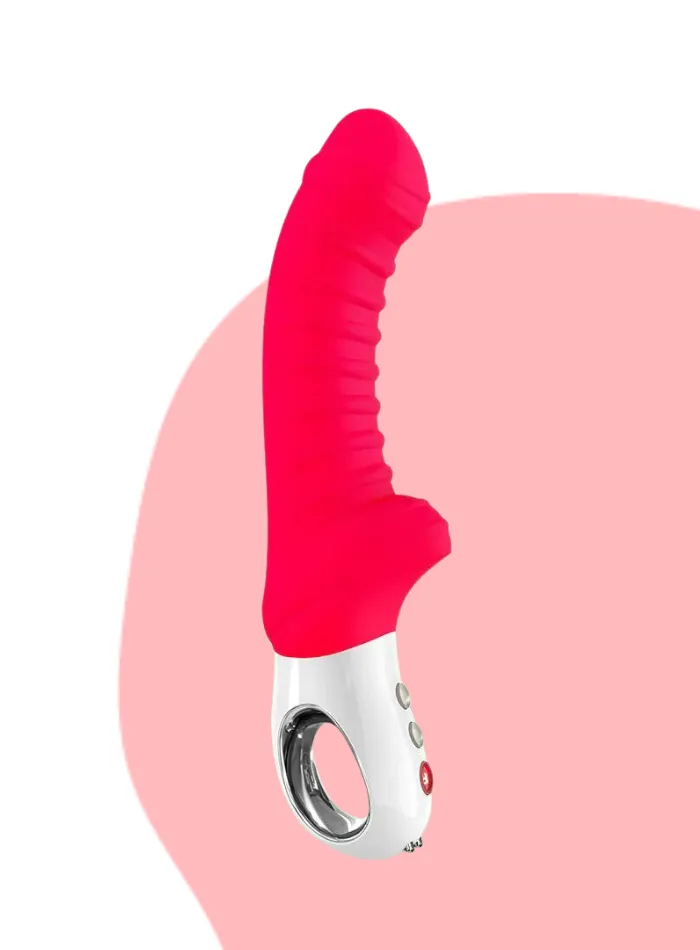 Fun Factory TIGER Ribbed G-Spot and P-Spot Vibrator with free toy bag!