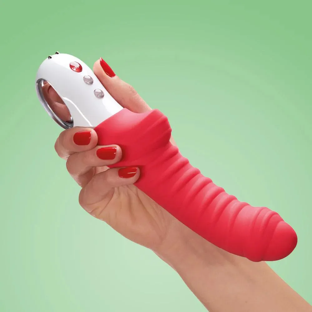 Fun Factory TIGER Ribbed G-Spot and P-Spot Vibrator with free toy bag!