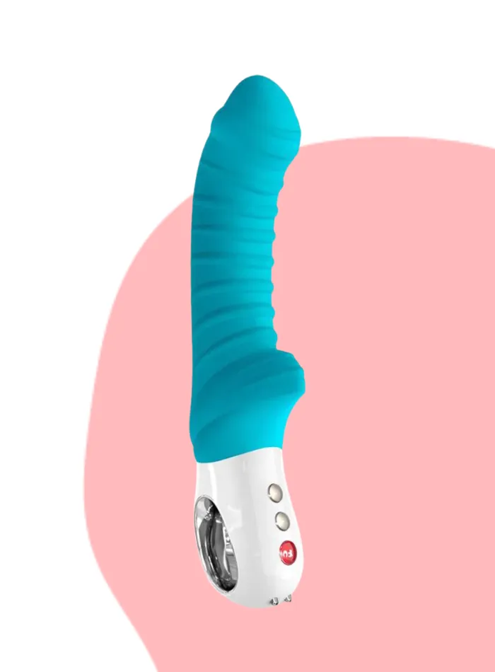 Fun Factory TIGER Ribbed G-Spot and P-Spot Vibrator with free toy bag!