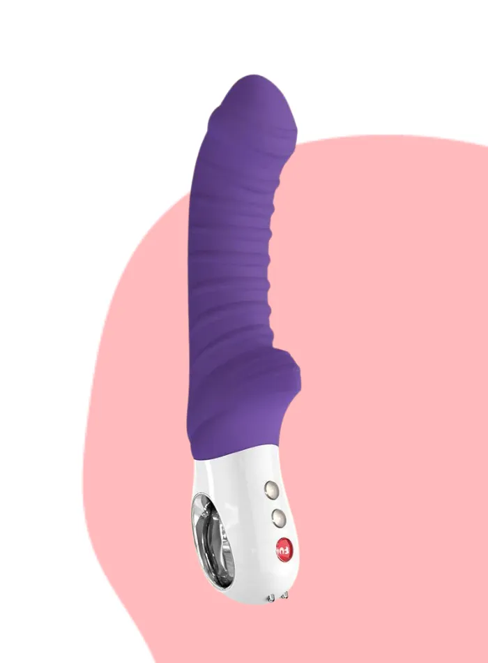 Fun Factory TIGER Ribbed G-Spot and P-Spot Vibrator with free toy bag!