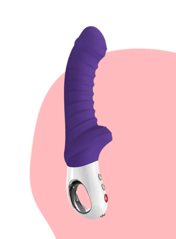Fun Factory TIGER Ribbed G-Spot and P-Spot Vibrator with free toy bag!