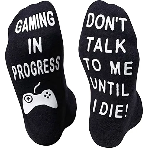 Funny Gaming Gifts Gamer Gifts, Novelty Gamer Socks For Men Women,  Unisex Gaming Socks Video Game Socks for Game Lovers, Gaming Gifts
