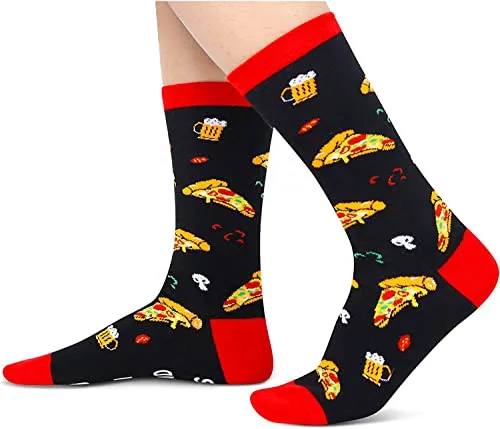 Funny Pizza Socks for Women Who Love Pizza, Novelty Pizza Gifts, Women's Gag Gifts, Gifts for Pizza Lovers, Funny Sayings If You Can Read This, Bring Me Pizza Socks