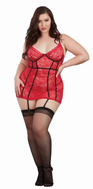 Garterslip & G-String - 1x - Ruby
