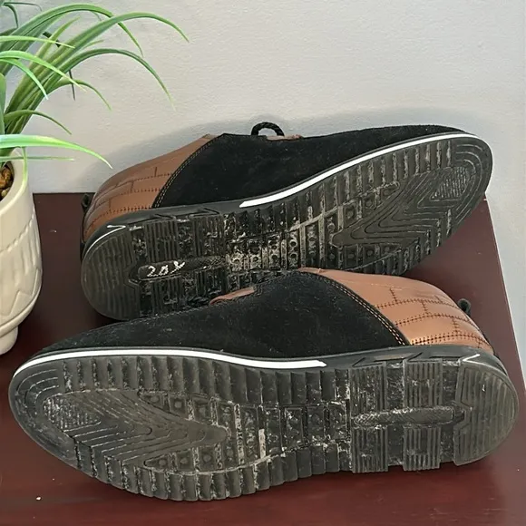 Gatsby Men's Brown Black‎ Oxford Derby Orthopedic Leather Shoes Size 9-10