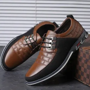 Gatsby Men's Brown Black‎ Oxford Derby Orthopedic Leather Shoes Size 9-10