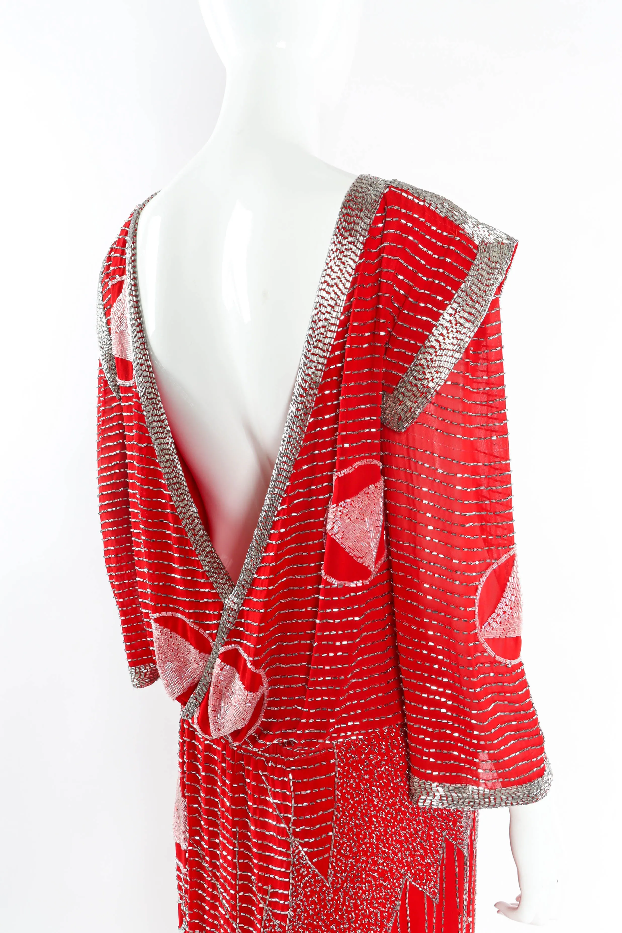 Geometric Beaded Shift Dress