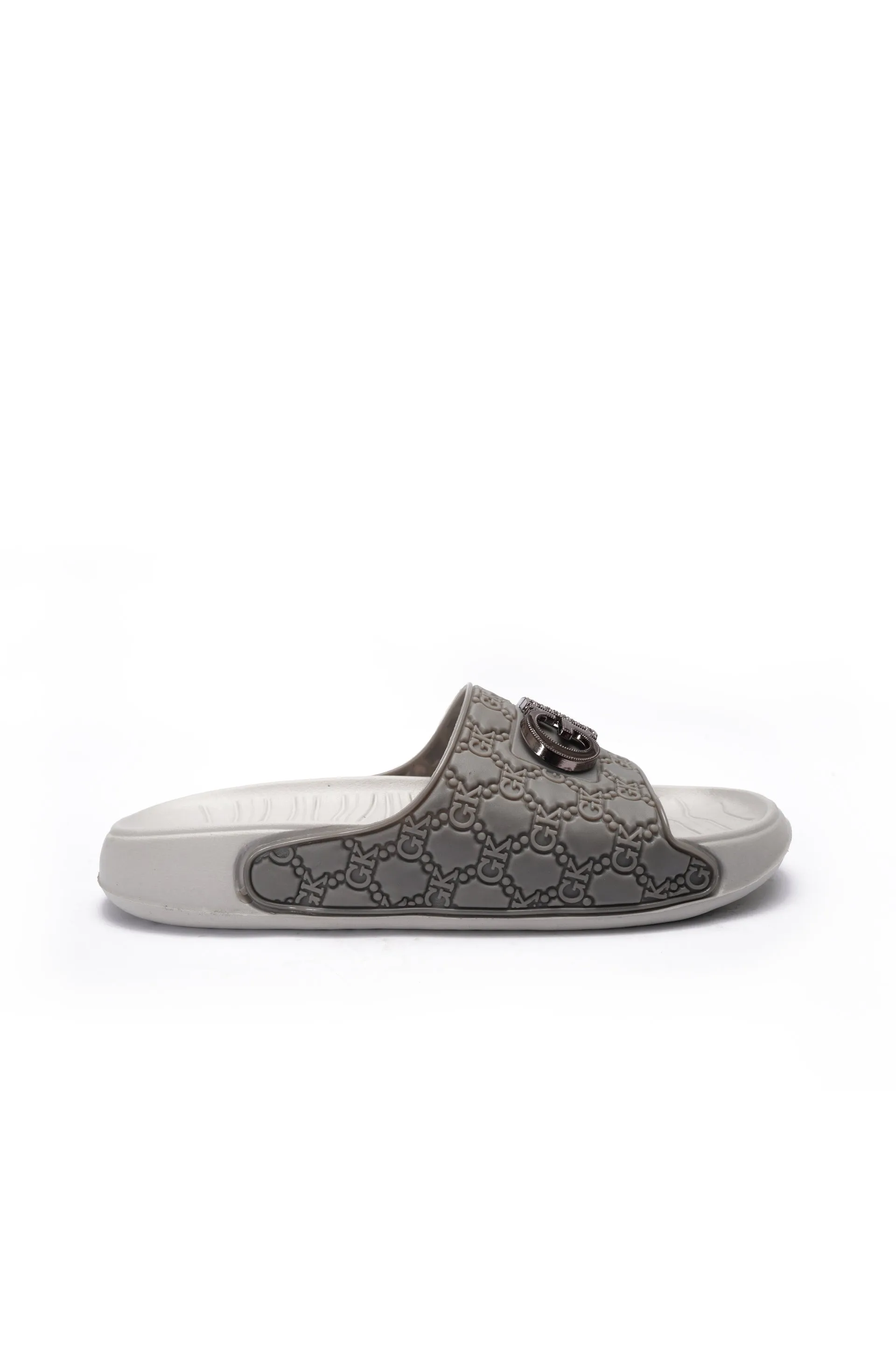 GK EVR SLIDE SLIPPER | Grey and White