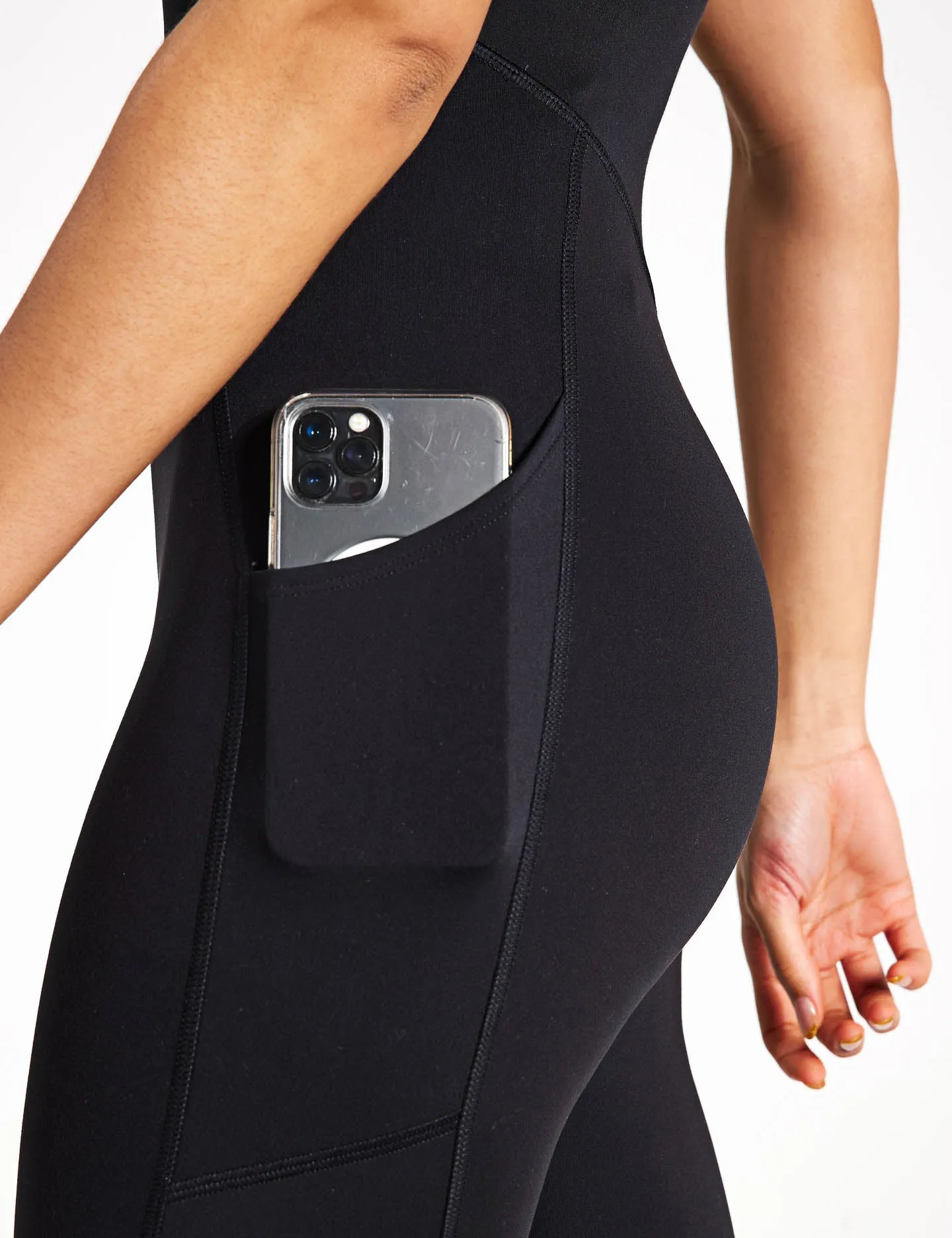 Go Balance Long Fitted All In One - Black