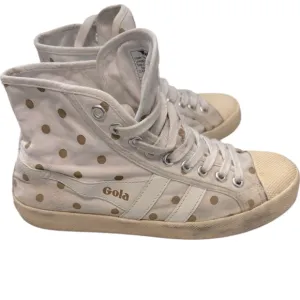 Gola Coaster For J Crew Women's Polka Dot High-Top Sneakers - White and Tan