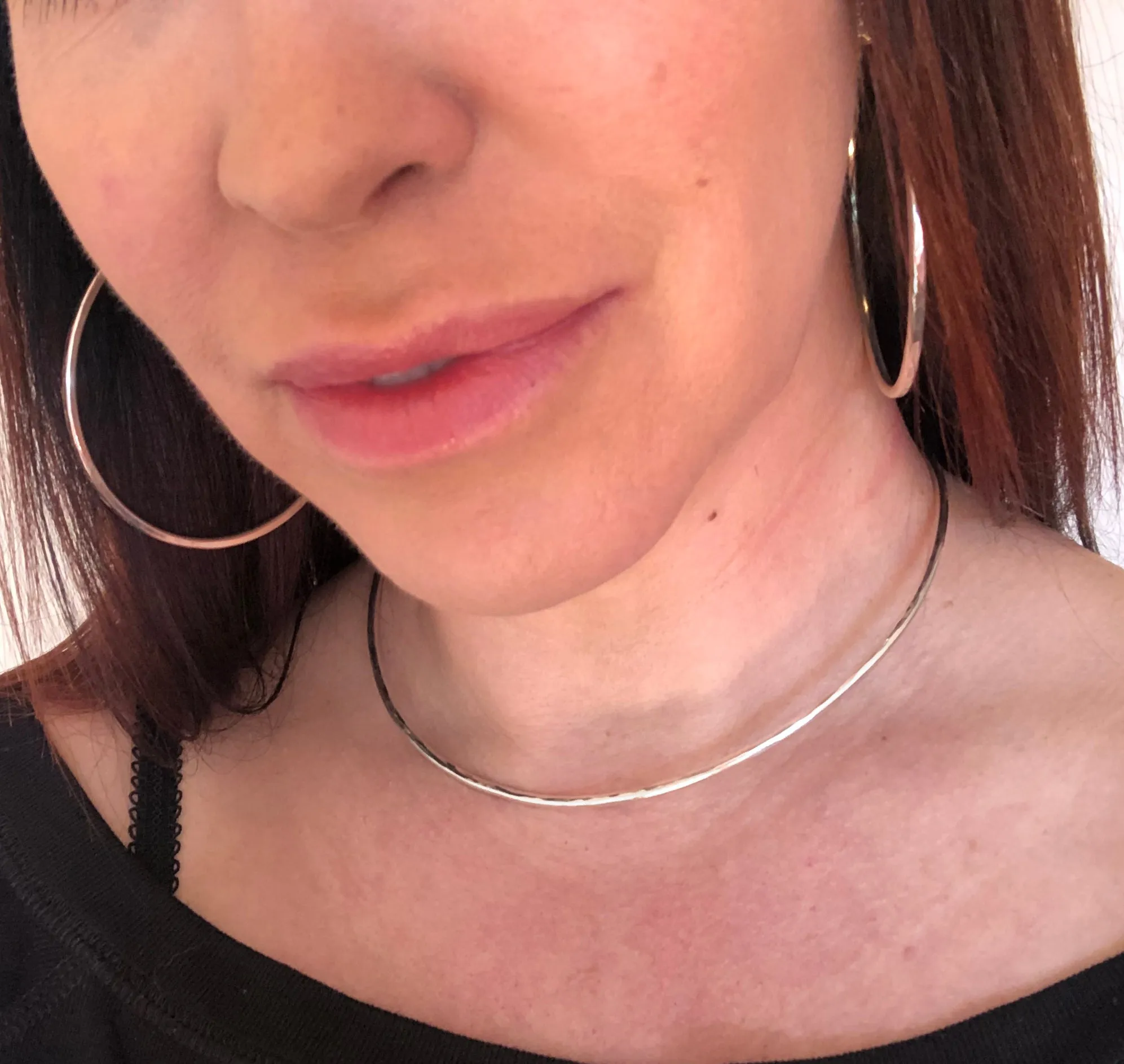 Gold Hammered Torque Necklace