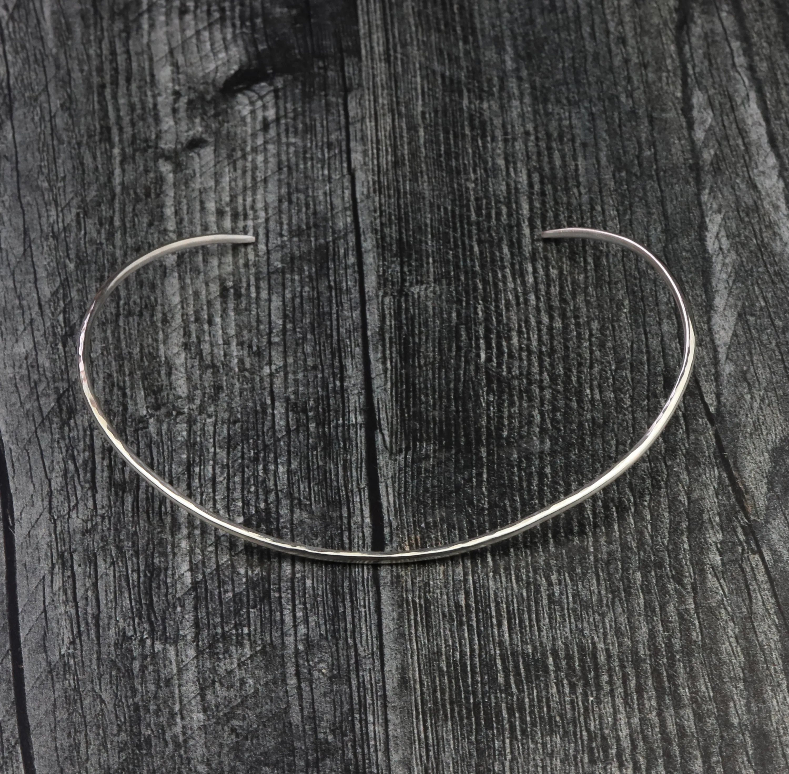 Gold Hammered Torque Necklace