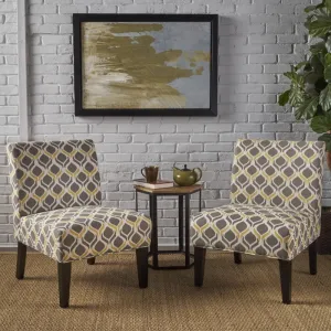 Gray Slipper Chair & Sofa Set