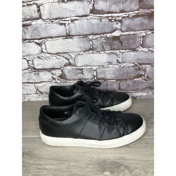 Greats Brooklyn Black Leather Causal Lace Sneakers Shoes Men Sz 9.5M US/42.5EU