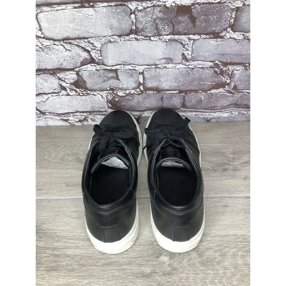 Greats Brooklyn Black Leather Causal Lace Sneakers Shoes Men Sz 9.5M US/42.5EU