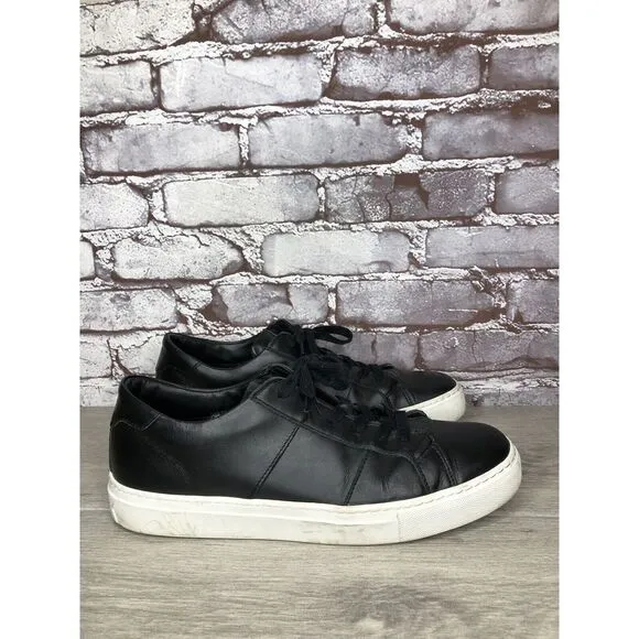 Greats Brooklyn Black Leather Causal Lace Sneakers Shoes Men Sz 9.5M US/42.5EU