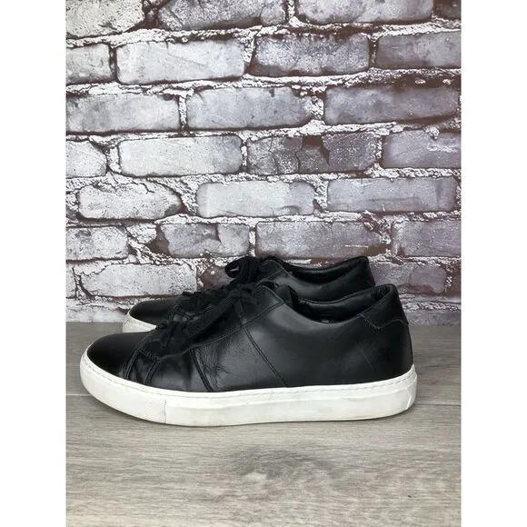 Greats Brooklyn Black Leather Causal Lace Sneakers Shoes Men Sz 9.5M US/42.5EU