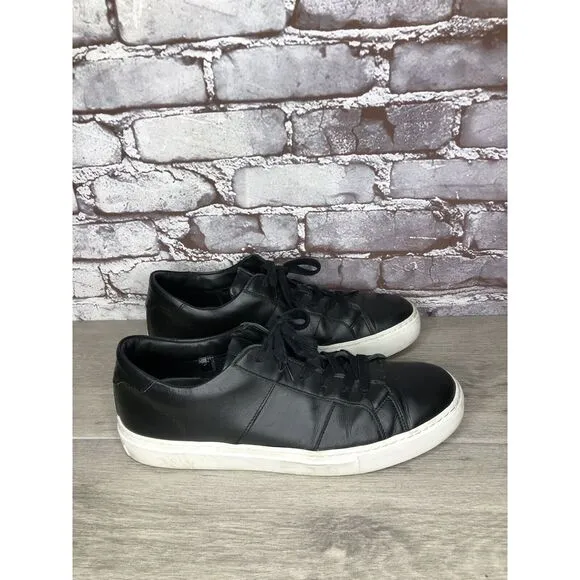 Greats Brooklyn Black Leather Causal Lace Sneakers Shoes Men Sz 9.5M US/42.5EU