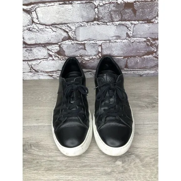 Greats Brooklyn Black Leather Causal Lace Sneakers Shoes Men Sz 9.5M US/42.5EU