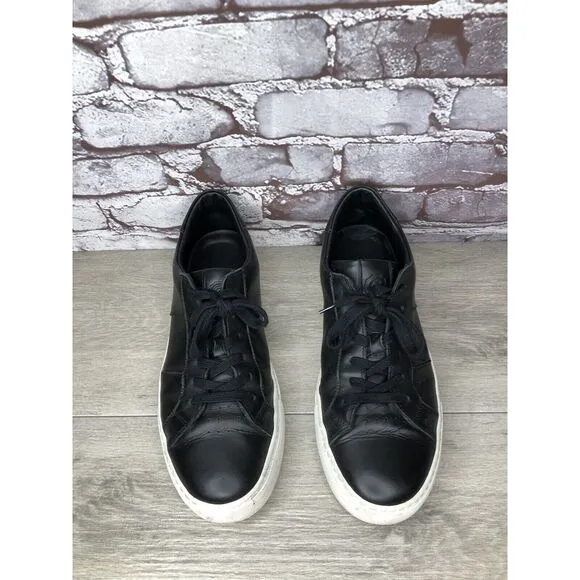 Greats Brooklyn Black Leather Causal Lace Sneakers Shoes Men Sz 9.5M US/42.5EU