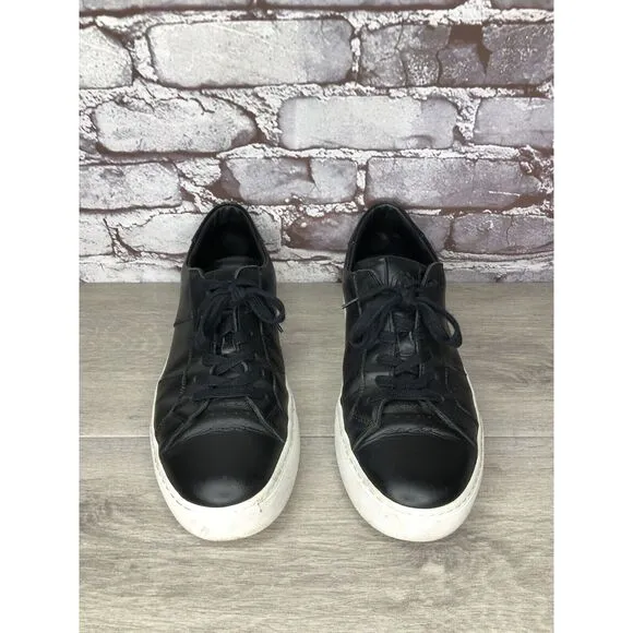 Greats Brooklyn Black Leather Causal Lace Sneakers Shoes Men Sz 9.5M US/42.5EU