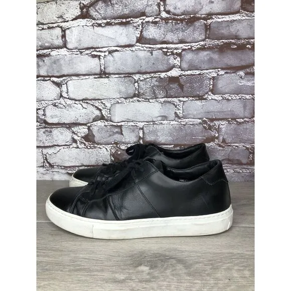 Greats Brooklyn Black Leather Causal Lace Sneakers Shoes Men Sz 9.5M US/42.5EU