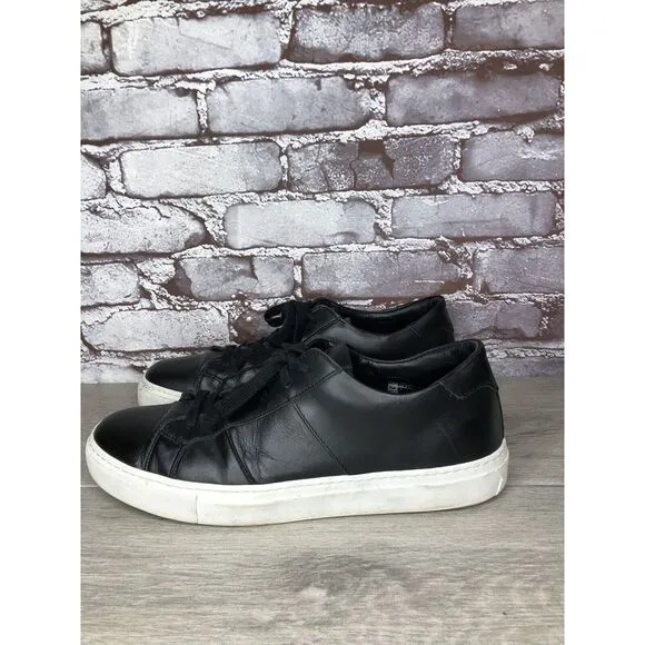 Greats Brooklyn Black Leather Causal Lace Sneakers Shoes Men Sz 9.5M US/42.5EU