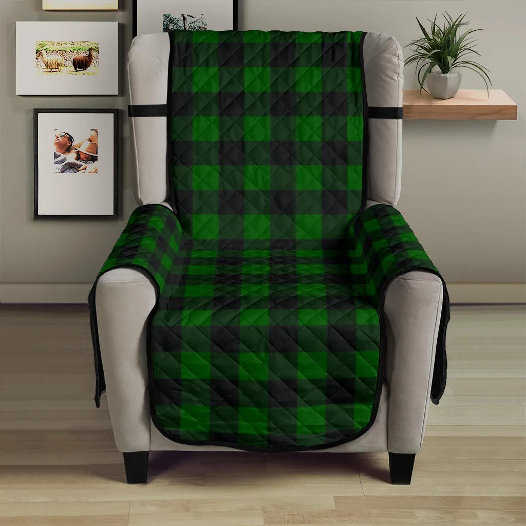 Green Buffalo Plaid 23" Chair Sofa Protector Couch Cover Farmhouse Decor