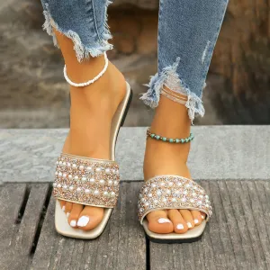 GS Slipper | Luxe slippers met parel details voor dames