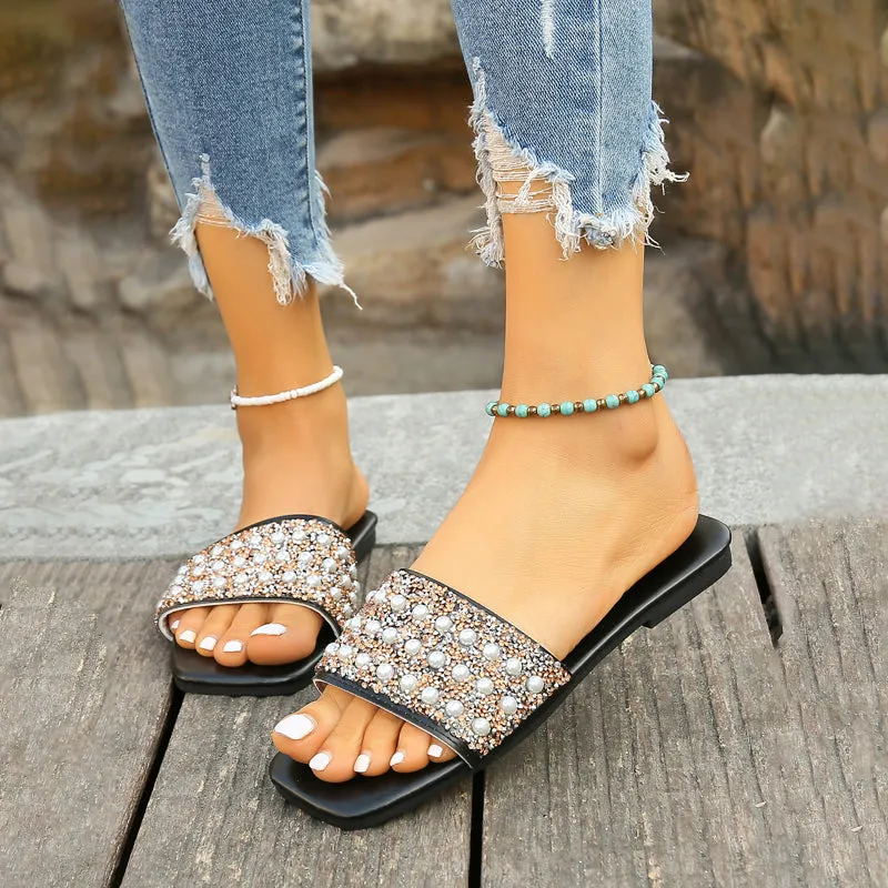 GS Slipper | Luxe slippers met parel details voor dames