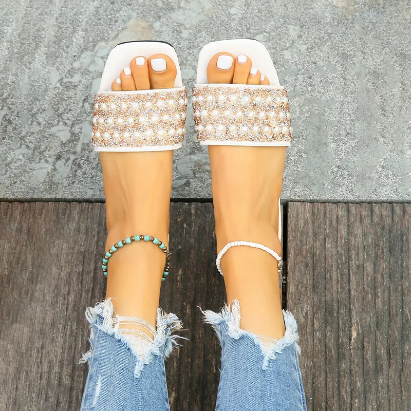 GS Slipper | Luxe slippers met parel details voor dames