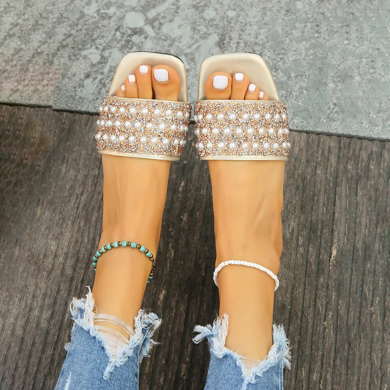 GS Slipper | Luxe slippers met parel details voor dames