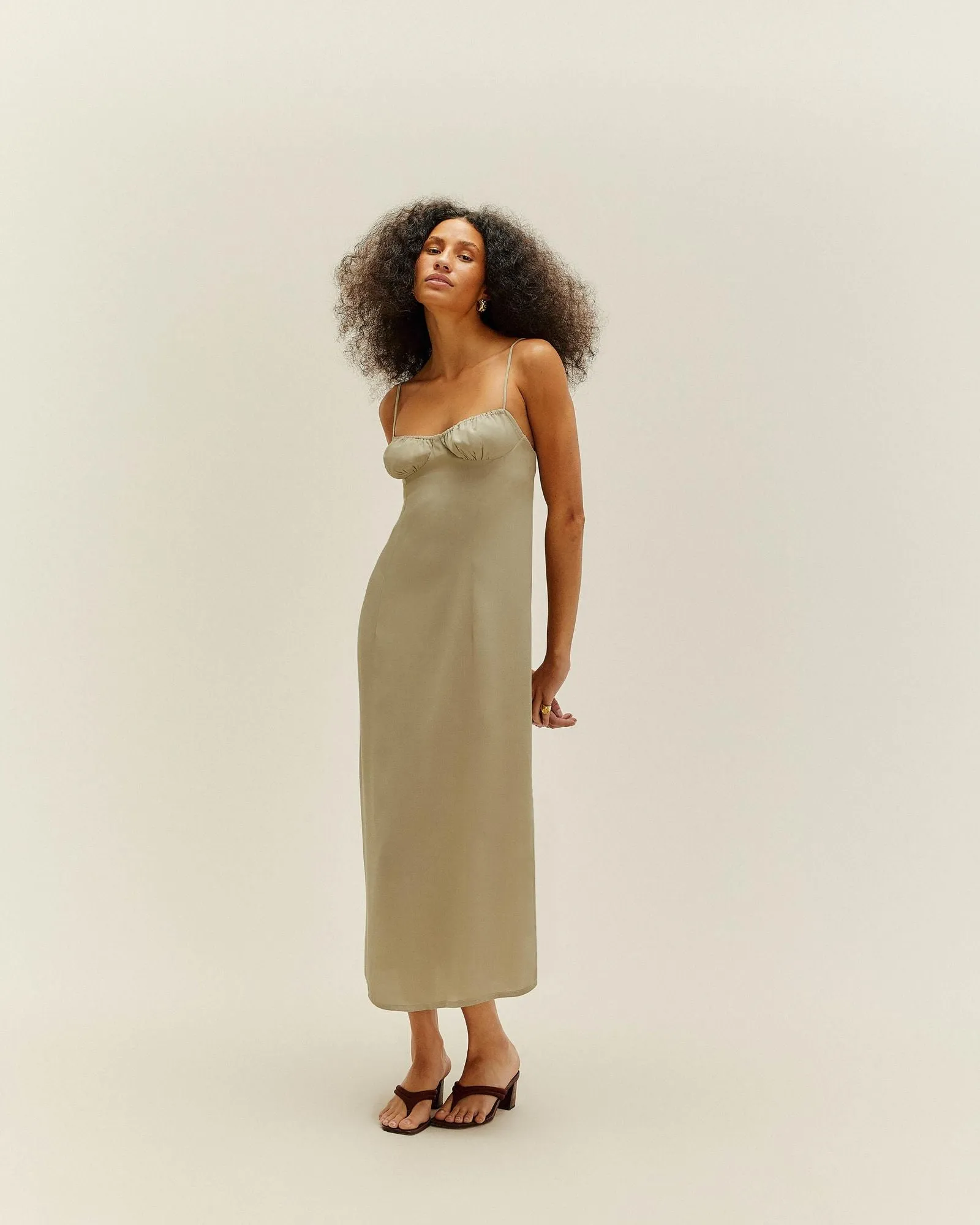 Haight: Satin Taissa Dress - M