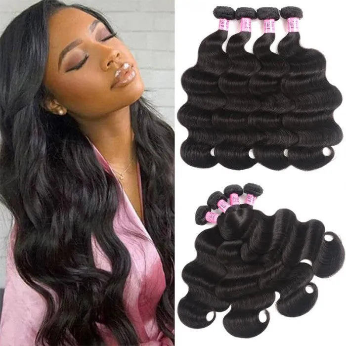 Hair Icenu Series Hair 4Pcs/pack Peruvian Body Wave Virgin Human Hair