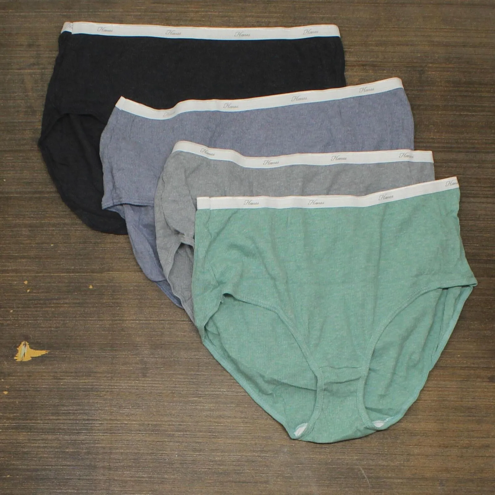 Hanes Women's 4pk Cotton Ribbed Heather Briefs PP40RH Colors May Vary 10