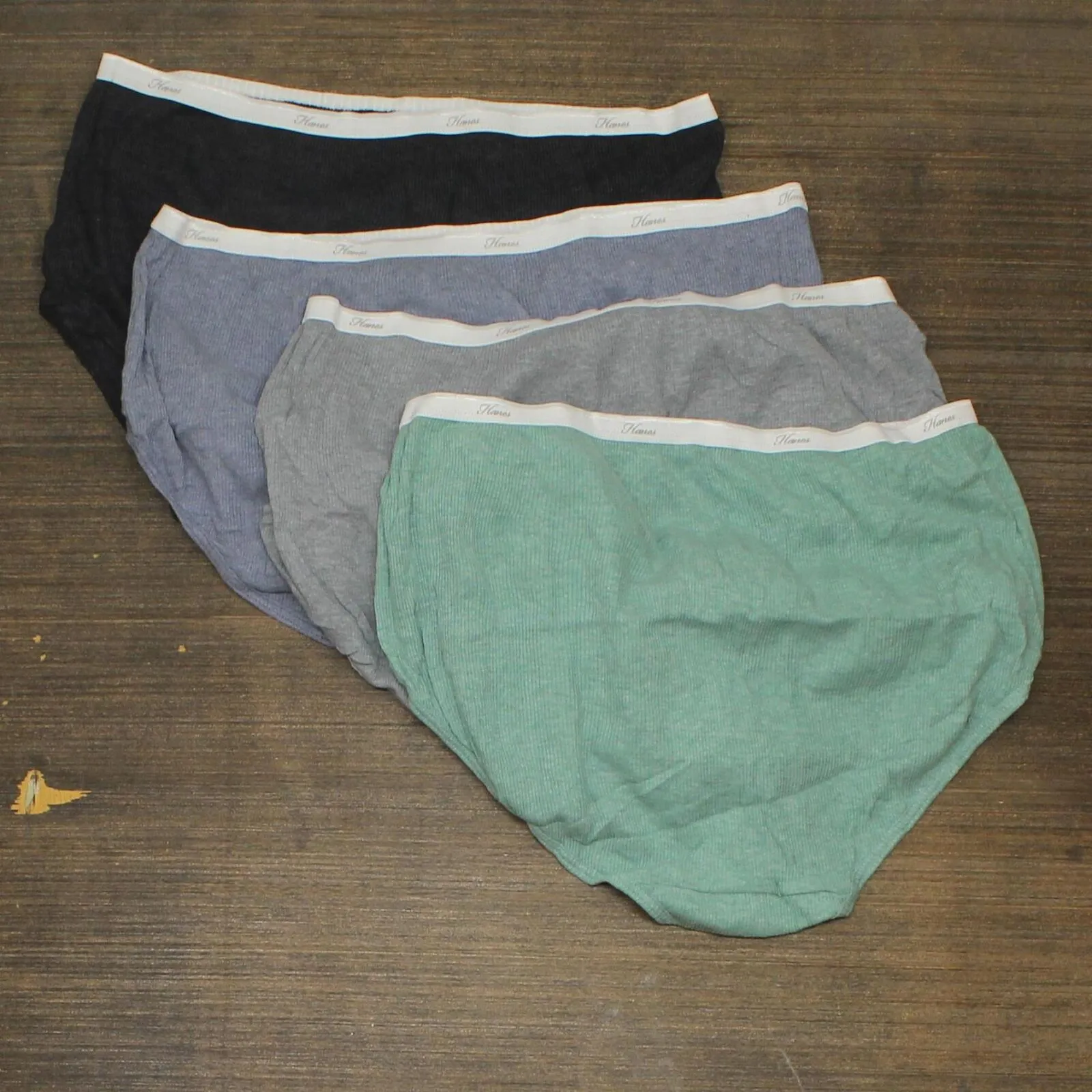 Hanes Women's 4pk Cotton Ribbed Heather Briefs PP40RH Colors May Vary 10