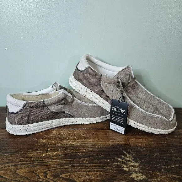 Hey Dude Wally Stitch Teak Brown Mens Size 14