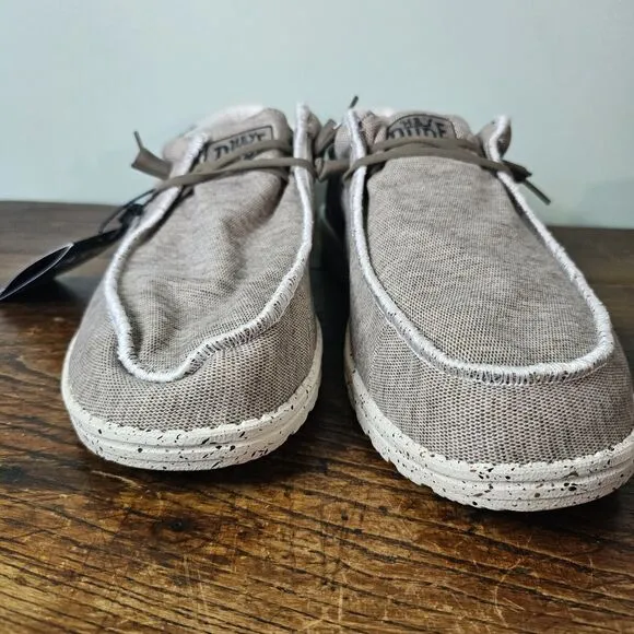 Hey Dude Wally Stitch Teak Brown Mens Size 14