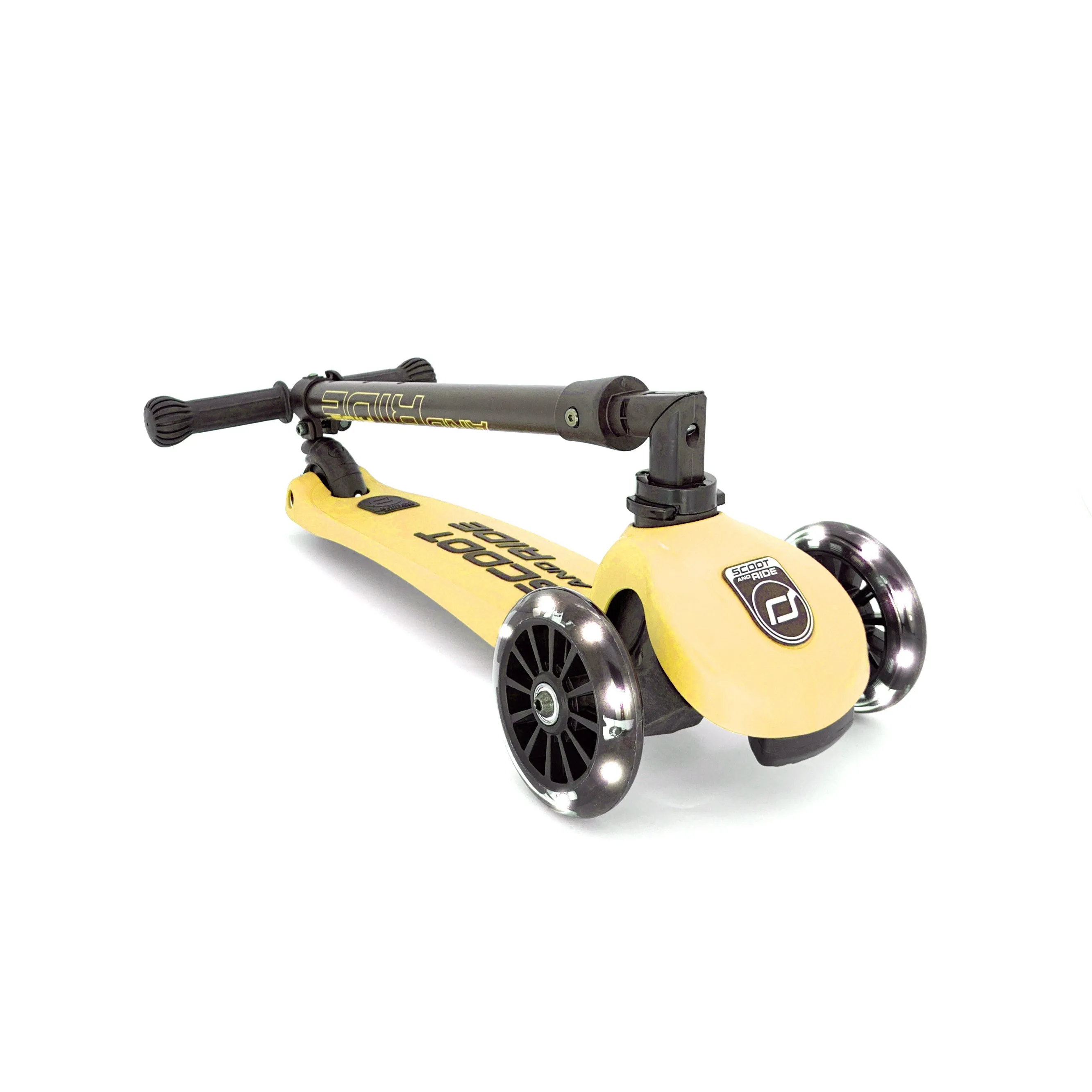 Highway Kick 3 Fold Away Scooter with LED Wheels (Lemon)