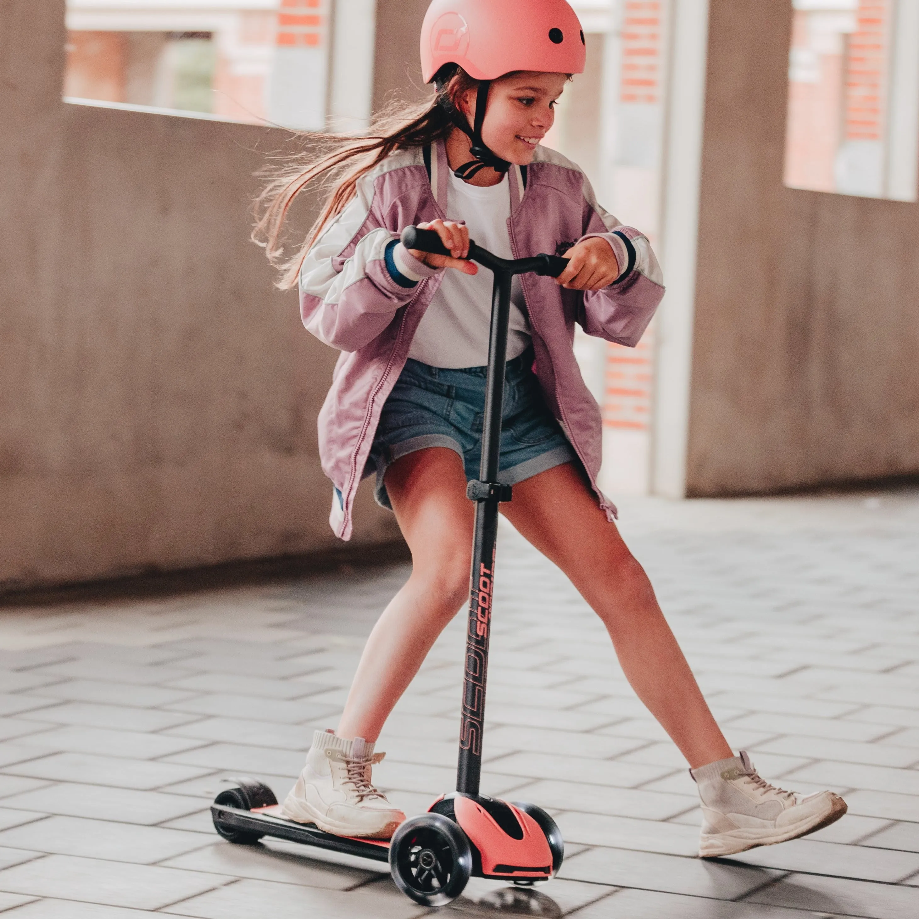 Highway Kick 5 Scooter with LED Wheels (Peach)