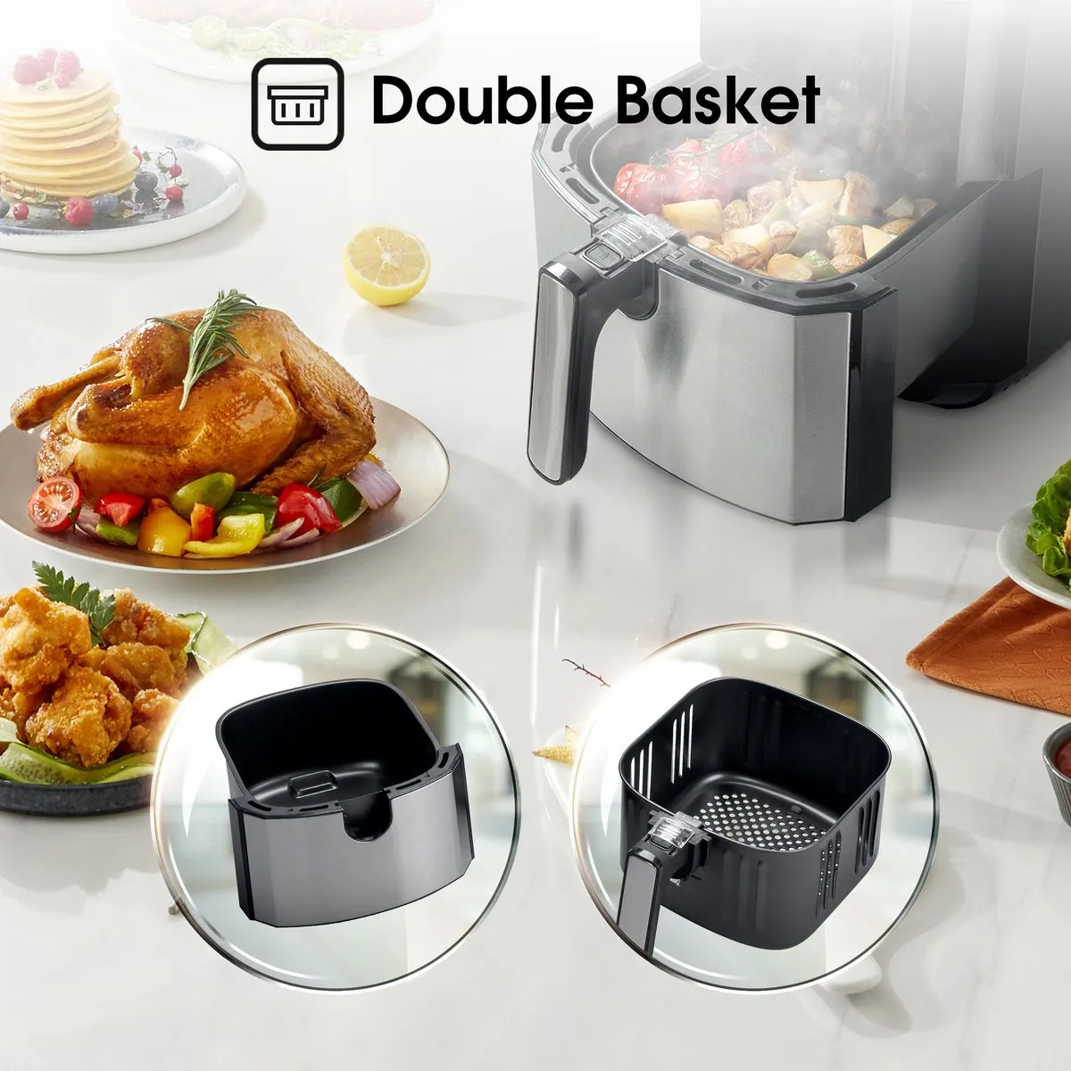 Hisense 5L Air Fryer with Digital Touch Control Panel HO6AFBK1S1