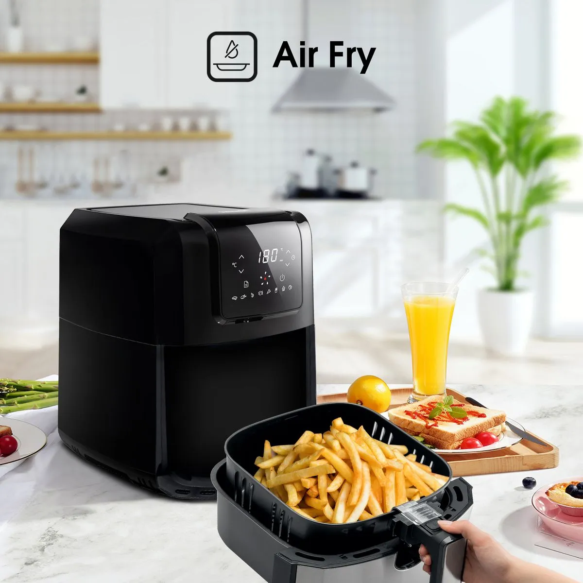 Hisense 5L Air Fryer with Digital Touch Control Panel HO6AFBK1S1