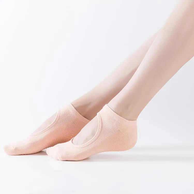 HJ Non-Slip Backless Terry Thickening Dispensing Yoga Socks