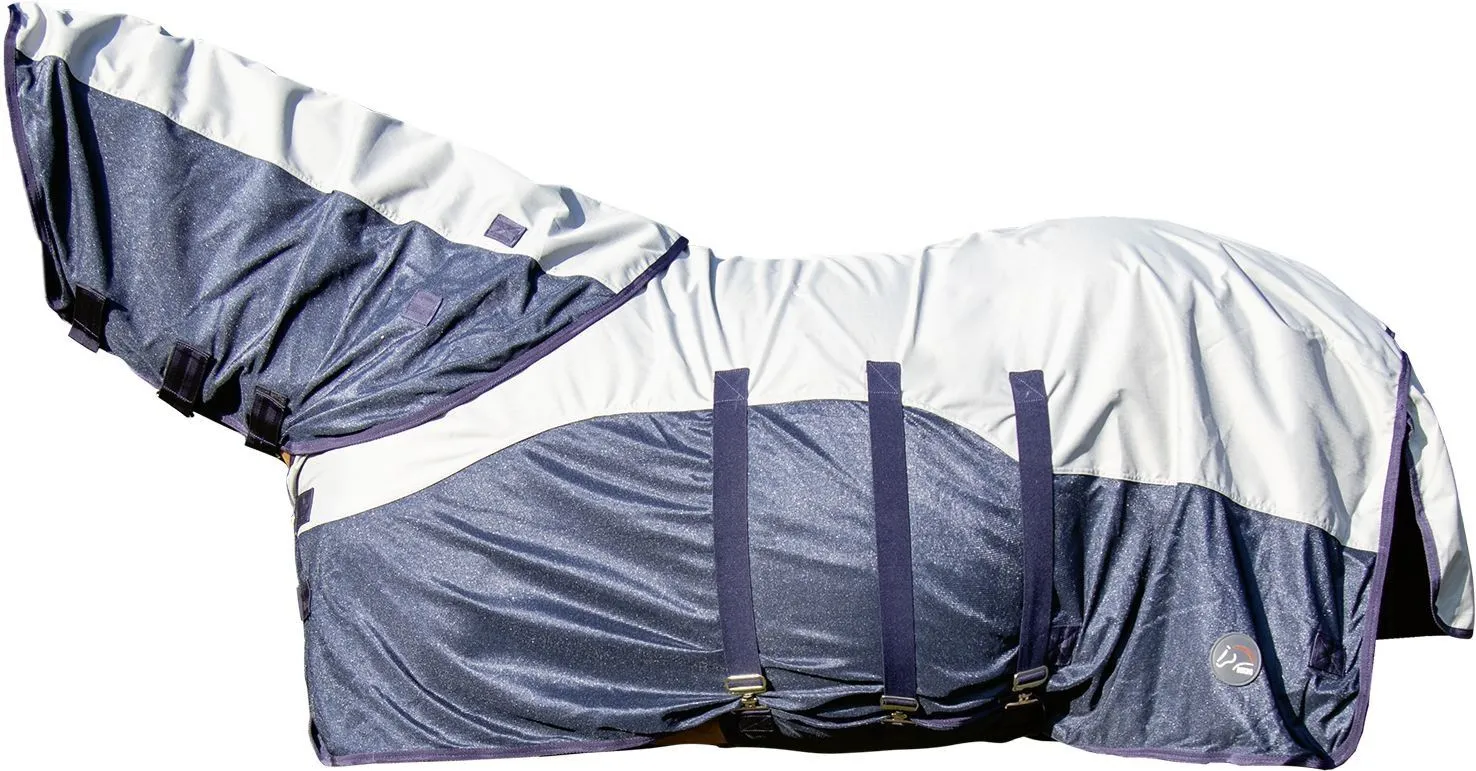 HKM Fly Rug Rain With Neck Part & Belly Flap