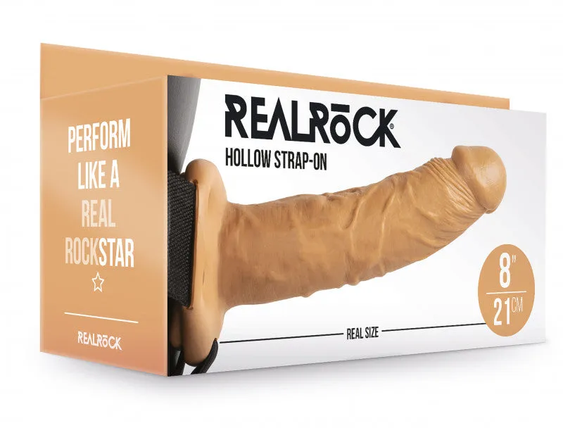 Hollow Strap-on Without Balls 8 Inch - Tan