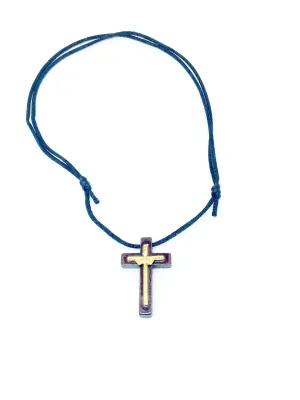 Holy Spirit Cross Necklace 15 1/2" with adjustable cord(Slip knot)