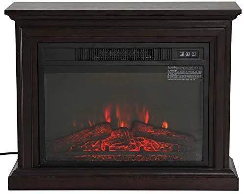 HOMCOM 31" 1400W Freestanding Portable 3D LED Electric Fireplace Mantel Heater Stove with Remote Control