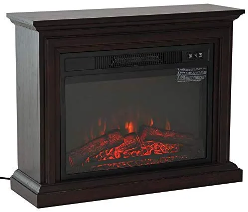 HOMCOM 31" 1400W Freestanding Portable 3D LED Electric Fireplace Mantel Heater Stove with Remote Control