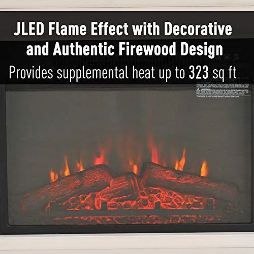 HOMCOM 31" 1400W Freestanding Portable 3D LED Electric Fireplace Mantel Heater Stove with Remote Control